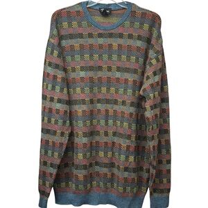 Vintage Tosani multicolored knit sweater size 2XLT